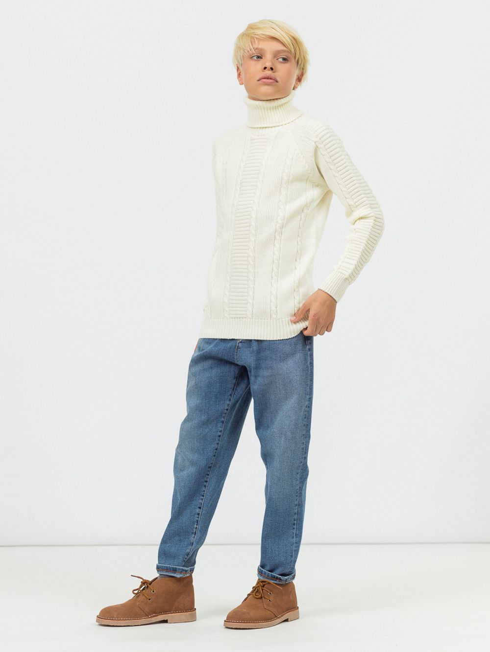 Джемпер для мальчика AT440 молочный