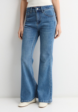 Джинсы клеш М7 голубой