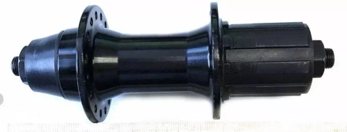 Втулка WZ задняя, алюминиевая, под V-br, под кассету 8/10скоростей, на гайке, 36 отверстий, ось 3/8''х135x145мм, промподшипники, черная