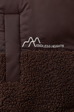 ZARA КУРТКА ИЗ ИСКУССТВЕННОЙ ОВЧИНЫ, ШОКОЛАДНЫЙ