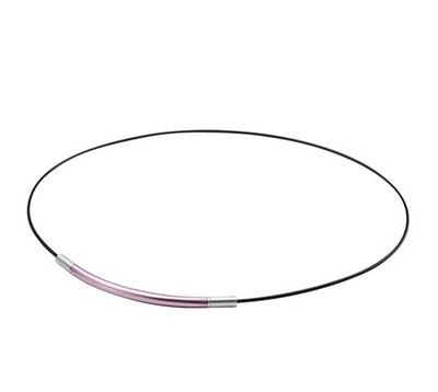 Ожерелье PHITEN RAKUWA NECKLACE WIRE EXTREME ROUND, розово-серебристое