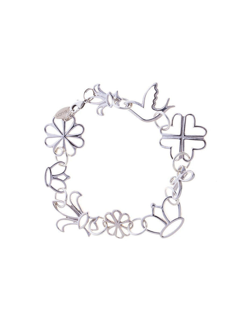 "Gammi" браслет в родиевом покрытии из коллекции "Gammi" от Jenavi с замком карабин