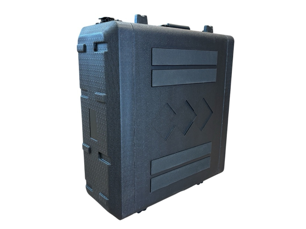 Короткий рэковый кейс 3 юнита 390мм LDPE +сумочка+ложемент в крышке| LDPE RACK3U390 | Внут. размеры 485*350*145мм