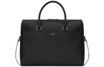 SAINT LAURENT Calfskin Leather Portable Briefcase Men"s Black