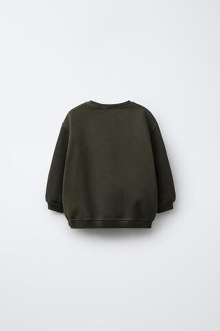 ZARA ТОЛСТОВКА С РАЗЛИЧНЫМИ ПРИНТАМИ, ТЕМНО-ЗЕЛЕНЫЙ