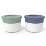 Набор из 2-х соусниц с крышками mb temple, 20 мл, green natural/blue natural