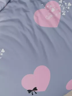 Наволочка комплект 2шт Полисатин Мечта "Loved" 50x70 см на молнии