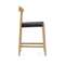 Полубарный стул Nina 62 см из массива акации с натуральной отделкой и черной веревкой