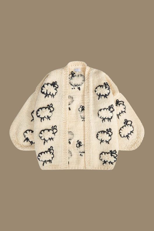 Кардиган Овечки с рукавами-фонариками / Mirstores