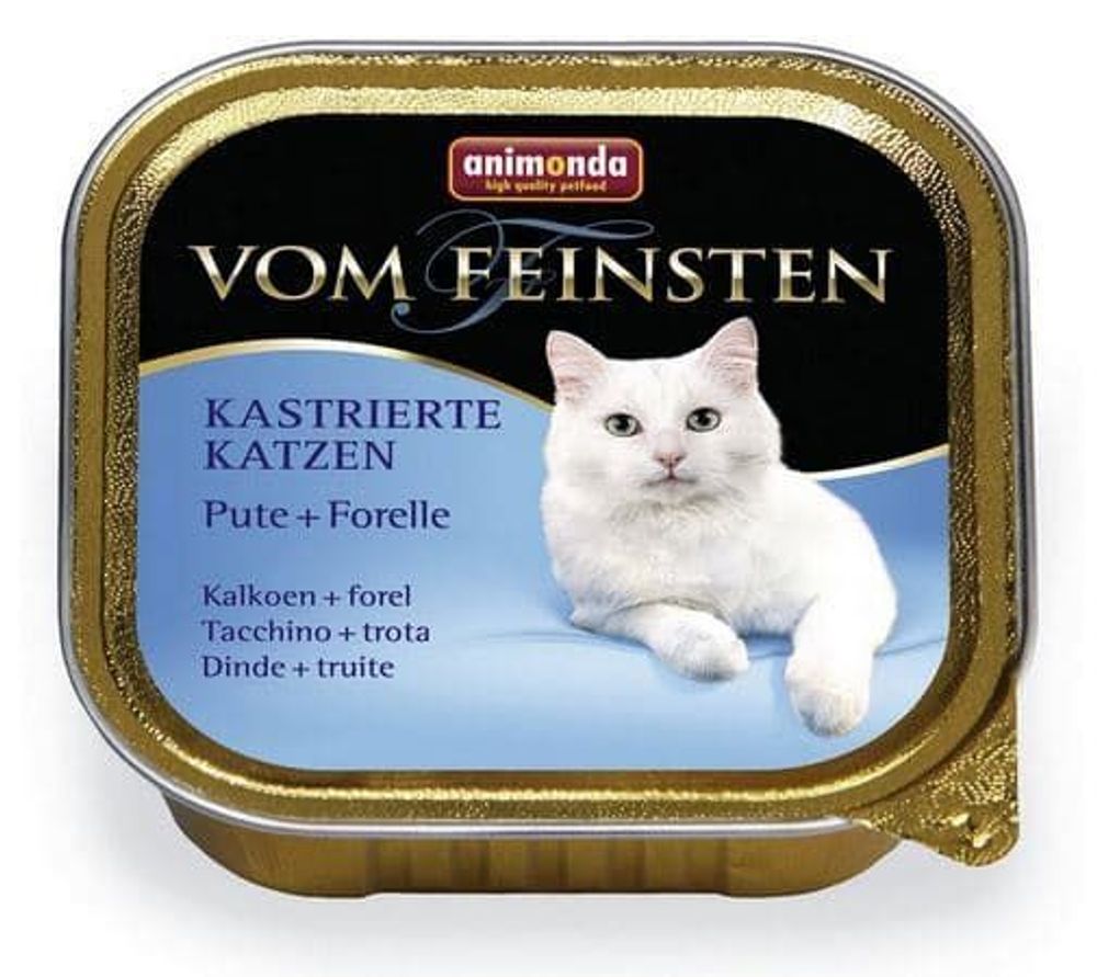 Animonda Консервы VOM FEINSTEN for castrated cats индейкой и форелью д/кастрированных кошек (100 г)