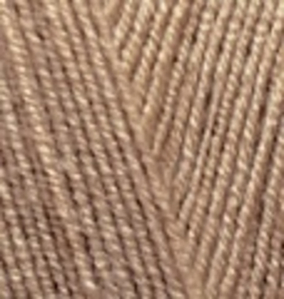 ALIZE "LANAGOLD FINE", 49% Шерсть, 51% Акрил, 100 гр, 390 м, 466 тёмно-бежевый