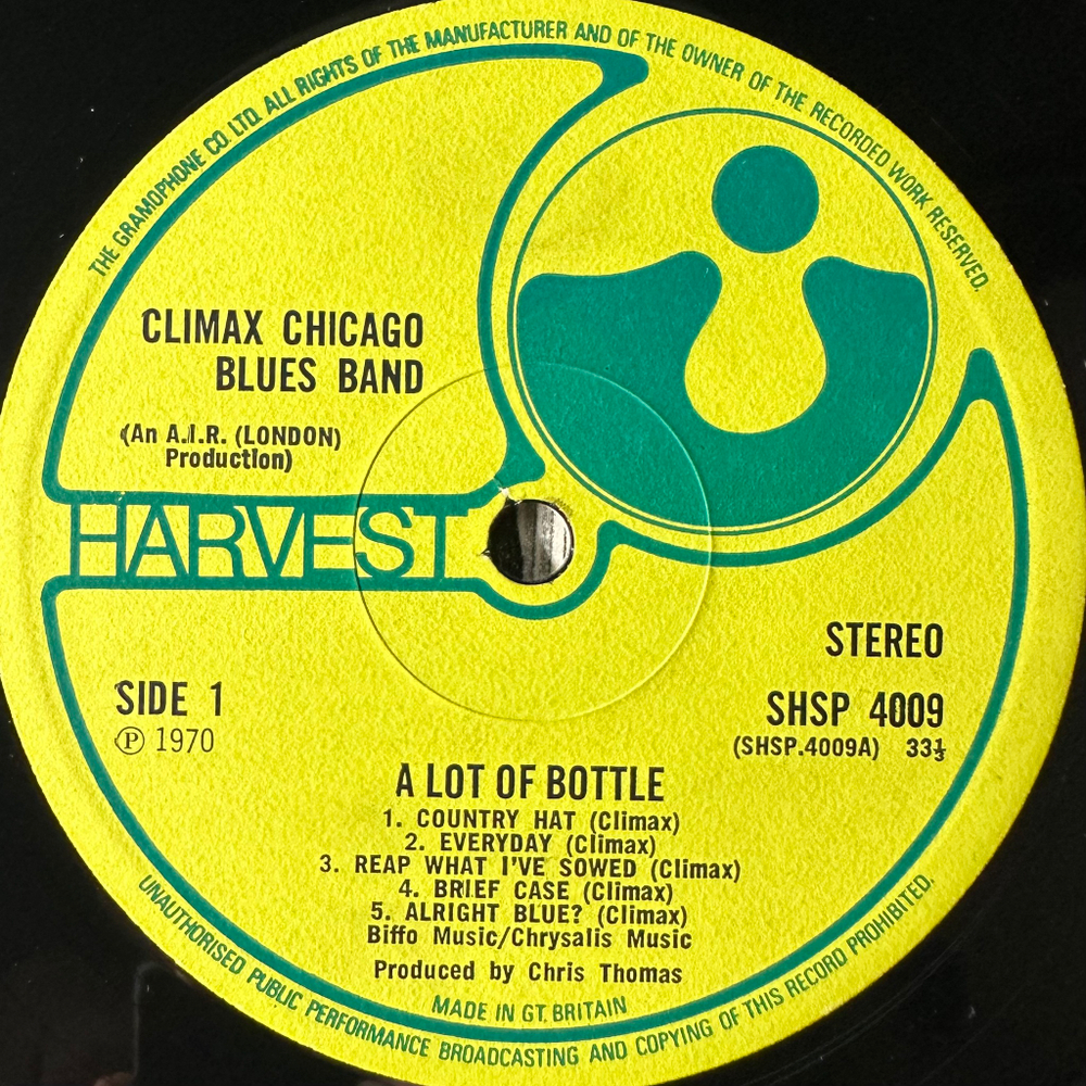 Climax Chicago Blues Band ‎– A Lot Of Bottle (Англия 1970г.)