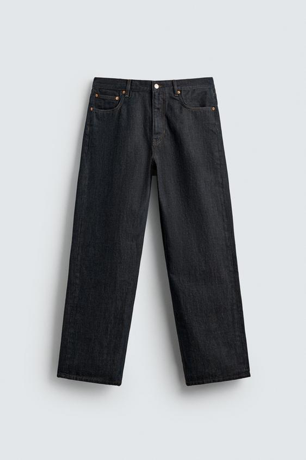 ZARA ДЖИНСЫ STRAIGHT FIT, МОРСКОЙ СИНИЙ