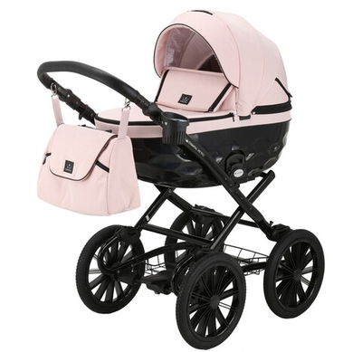 Детская коляска Adamex Chantal Retro 2 в 1 C215 (пудровый)