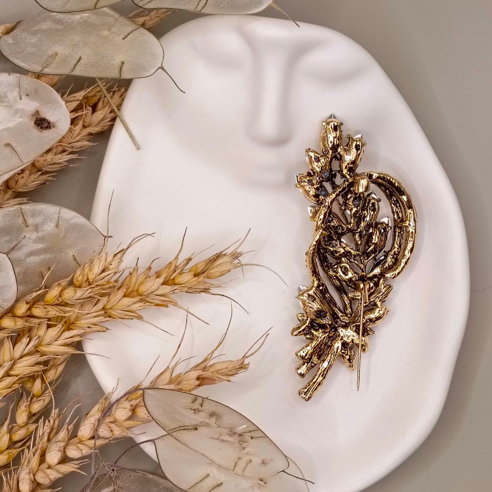 Брошь"Праздничная ветвь"