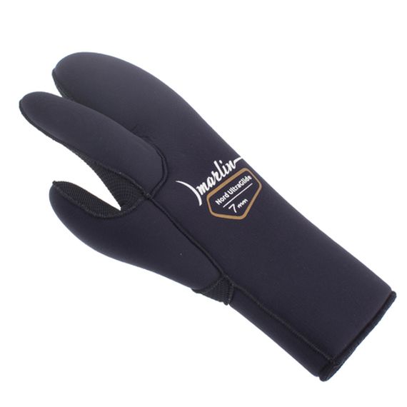 Перчатки трехпалые Marlin Nord Ultraglide 7 мм Черные