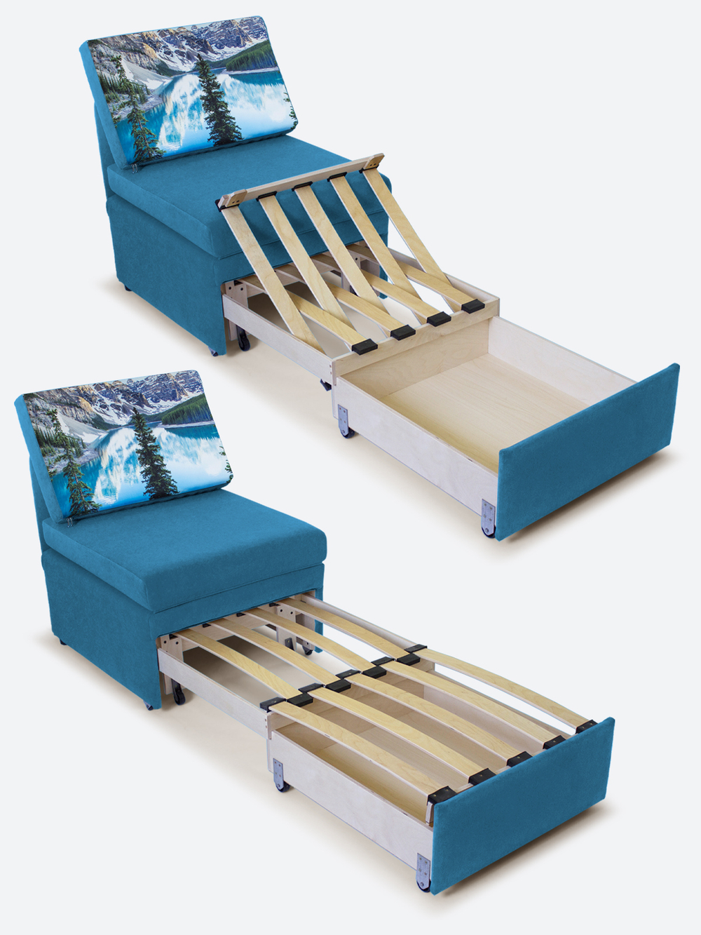 Кресло-кровать "Миник", купон Пейзаж