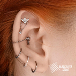 Pendant IG Petals Chain Crystal