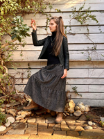 Длинная шерстяная юбка (темно-серый)