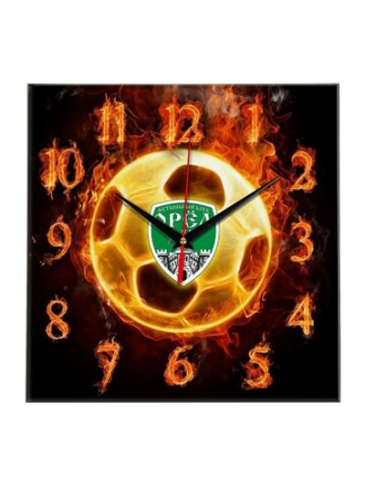 Настенные часы "Огненный футболист OREL" Декор для дома, подарок