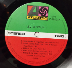 Винтажная виниловая пластинка LP Led Zeppelin II (Japan 1976) (No Obi) Whole Lotta Love