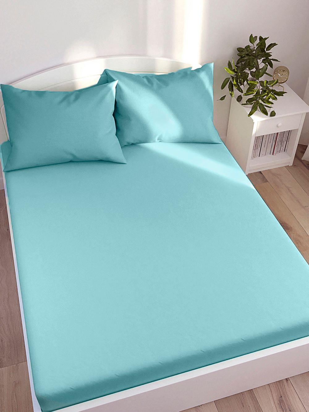 Постельное белье Milky Garden "" семейное   наволочки 50х70 2шт Простынь на резинке 160х200 см  Пододеяльник 145х215 см(2шт)