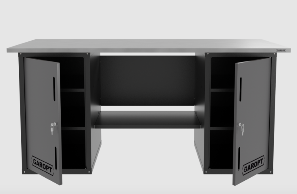 Верстак двухтумбовый, серый 1800*700 Garopt, GT1800DD.grey