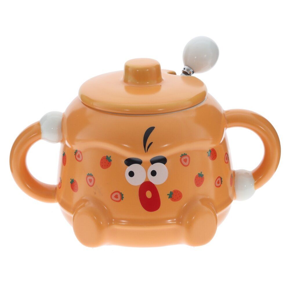 GAEM Кружка с крышкой и ложкой, 380 мл, L16 W11 H10 см, 4в.