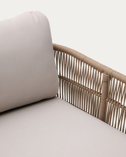 Двухместный шезлонг Catalina из бежевого шнура и массива акации Испания La Forma