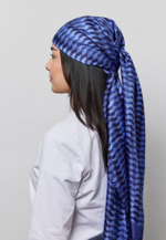 Шелковый палантин ARGYMAQ BLUE 68*180