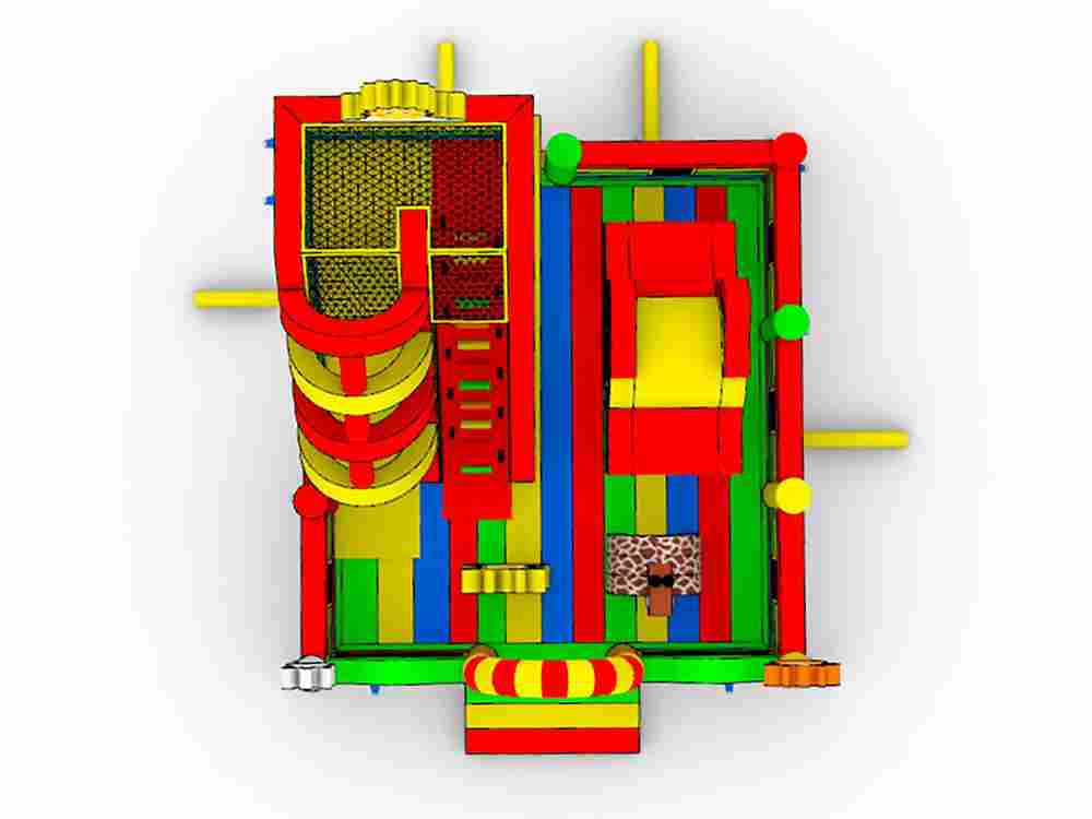 Коммерческий надувной батут «Мульти-сафари-утка» 7*6,5*5 м