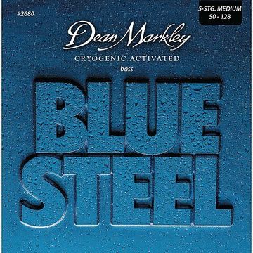 Струны для 5-струнной бас-гитары, 50-128, Dean Markley DM2680 Blue Steel