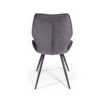 Стул Flash ромб, бархат серый 27