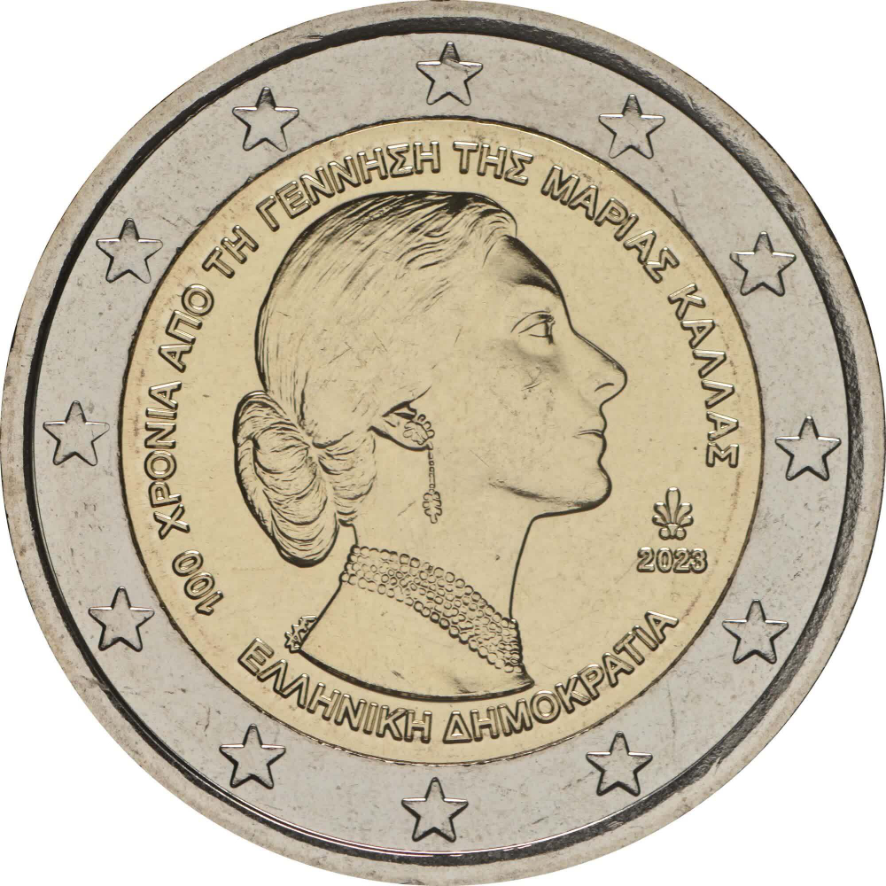 ГРЕЦИЯ, 2023, 2 ЕВРО [БИМЕТАЛЛ] [UNC]