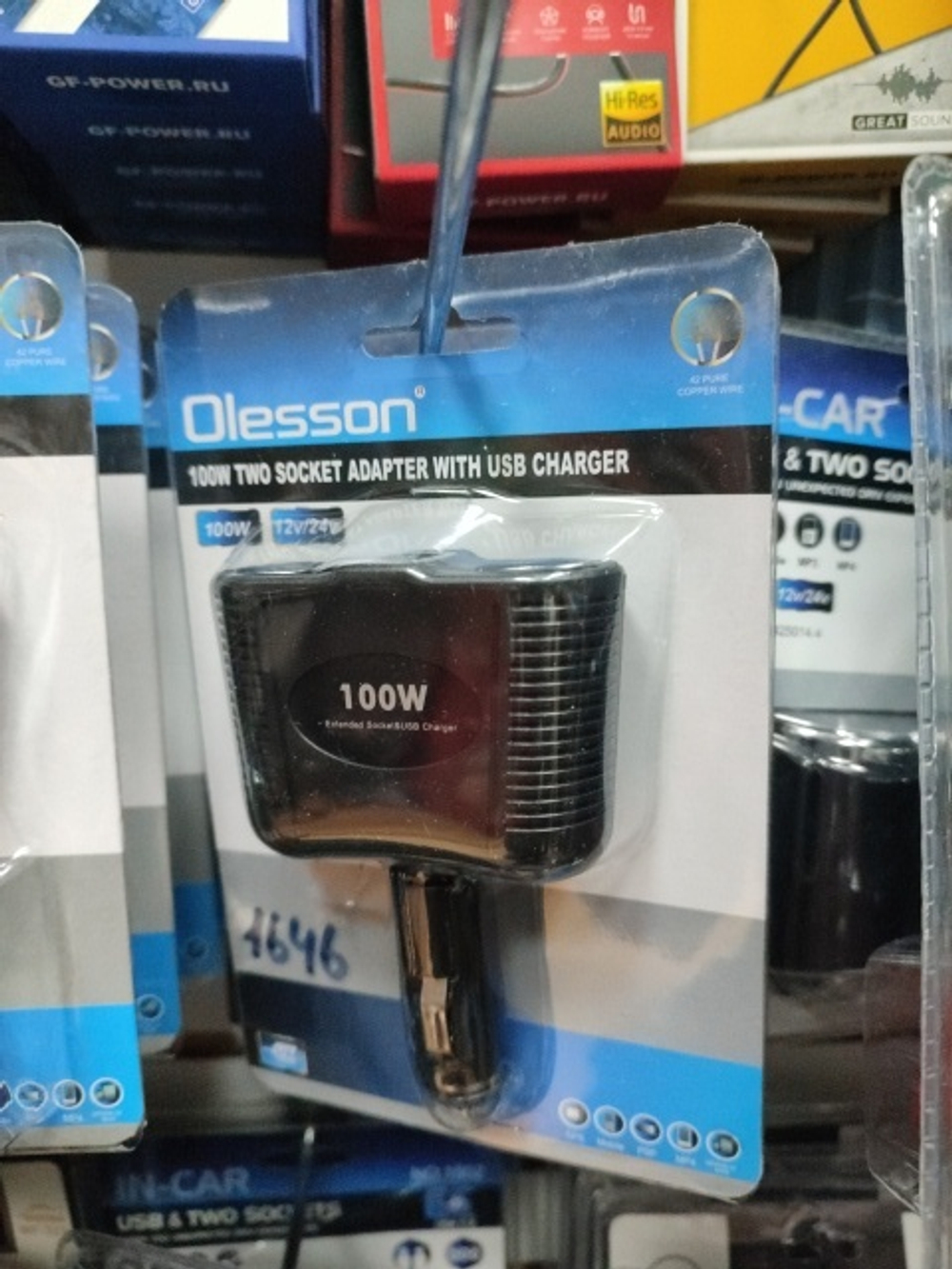 Автоприкуриватель NO-1646 2гн.1USB
