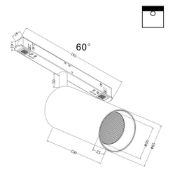 Трековый светильник Maytoni Technical TR032-2-20W3K-W-B