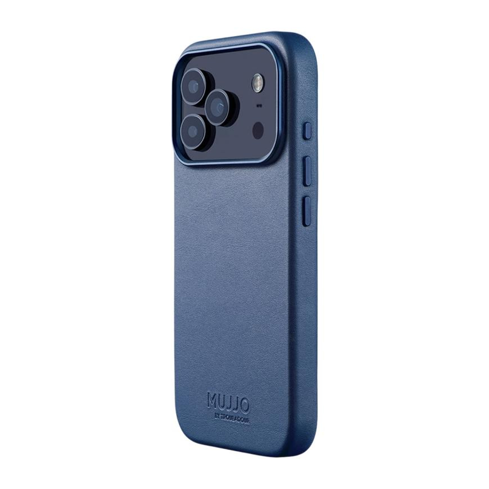 Кожаный чехол MagSafe Mujjo Full Leather Case для iPhone 17 Pro Чехол из натуральной телячьей велюровой цельнозерновой кожи с мелкозернистой фактурой и сенсорной накладкой для Контроллера камеры