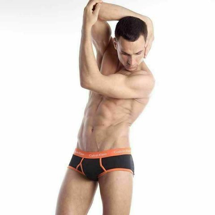 Мужские трусы брифы Calvin Klein 365 Black Orange Brief