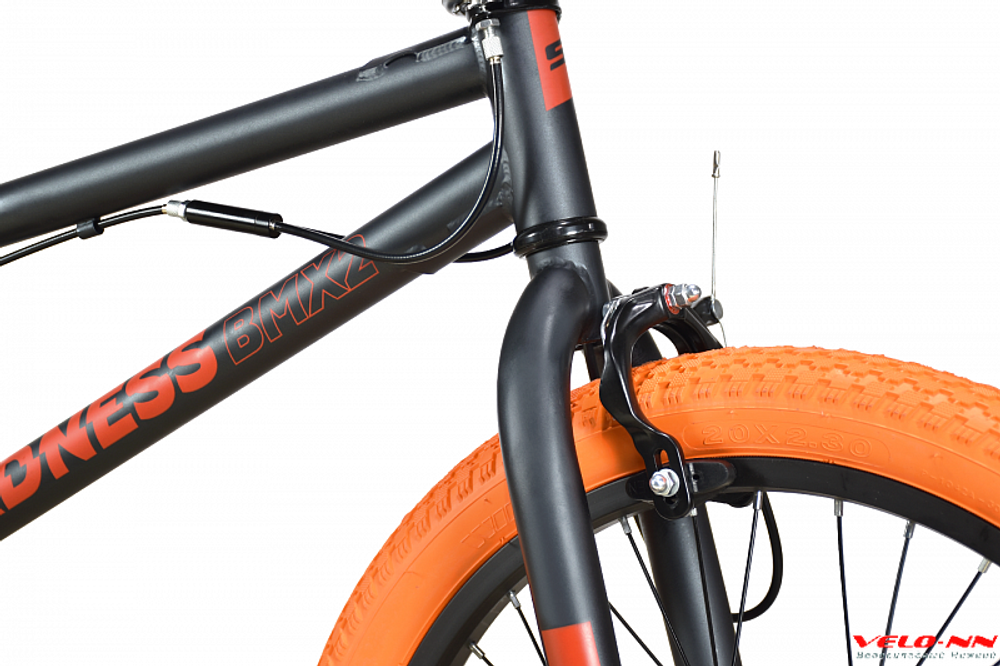 Велосипед Stark'23 Madness BMX 2 серый/оранжевый/оранжевый