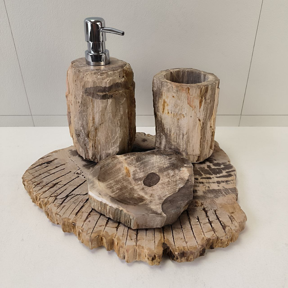 Набор из окаменелого дерева 4 предм Fossil Set NF-63294 поднос 149