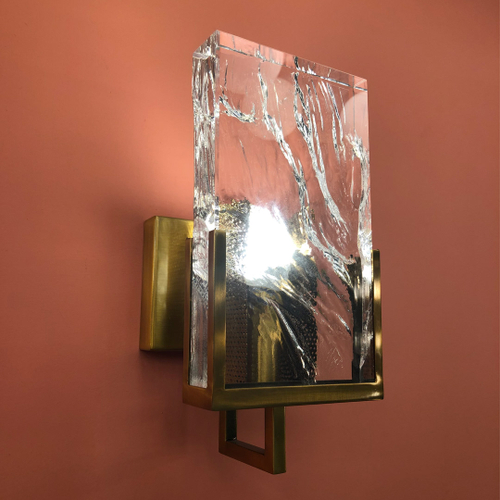 Бра Cloyd MINERAL W1 / выс. 30 см - хрусталь - латунь темная (арт.20098)