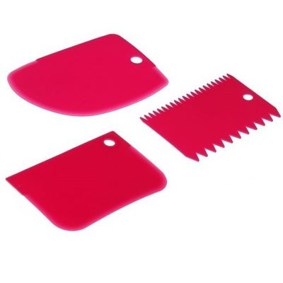 Набор кондитерских шпателей, 3 штуки, пластик