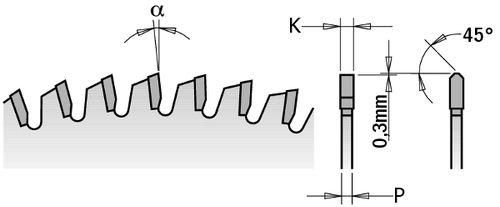 Диск пильный 160x20x2,2/1,6 10° TCG Z=48 281.160.48H