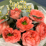 Букет "Роза пионовидная и Матрикария" #76