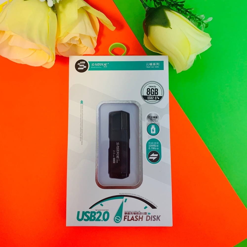 USB Флешка 8GB Sastfoe, USB 2.0, черная