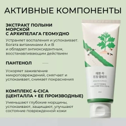 Round Lab Mugwort Calming Cleanser Успокаивающая пенка для умывания с полынью