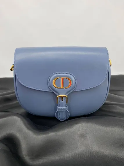 Сумка Dior Bobby, средний формат синий
