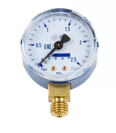 Манометр КЕДР ТМ2 Кислород, (0-2,5 МПа, кл.2,5, М12Х1,5) О2-У