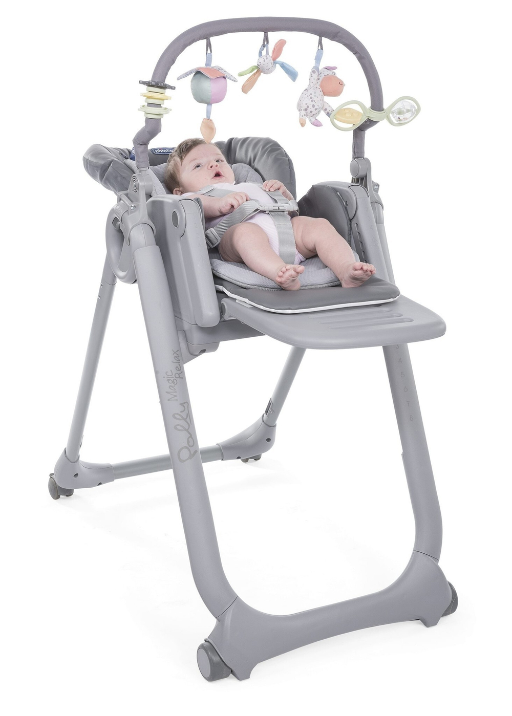 Стульчик для кормления Chicco Polly Magic Relax 0+ Graphite