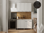 Кухня Лаура 1.2м (корпус белый/клен белый) 26мм кастилло темный